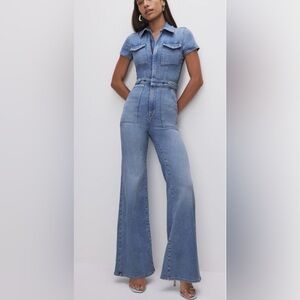 Good American Light Blue Flare Jeans